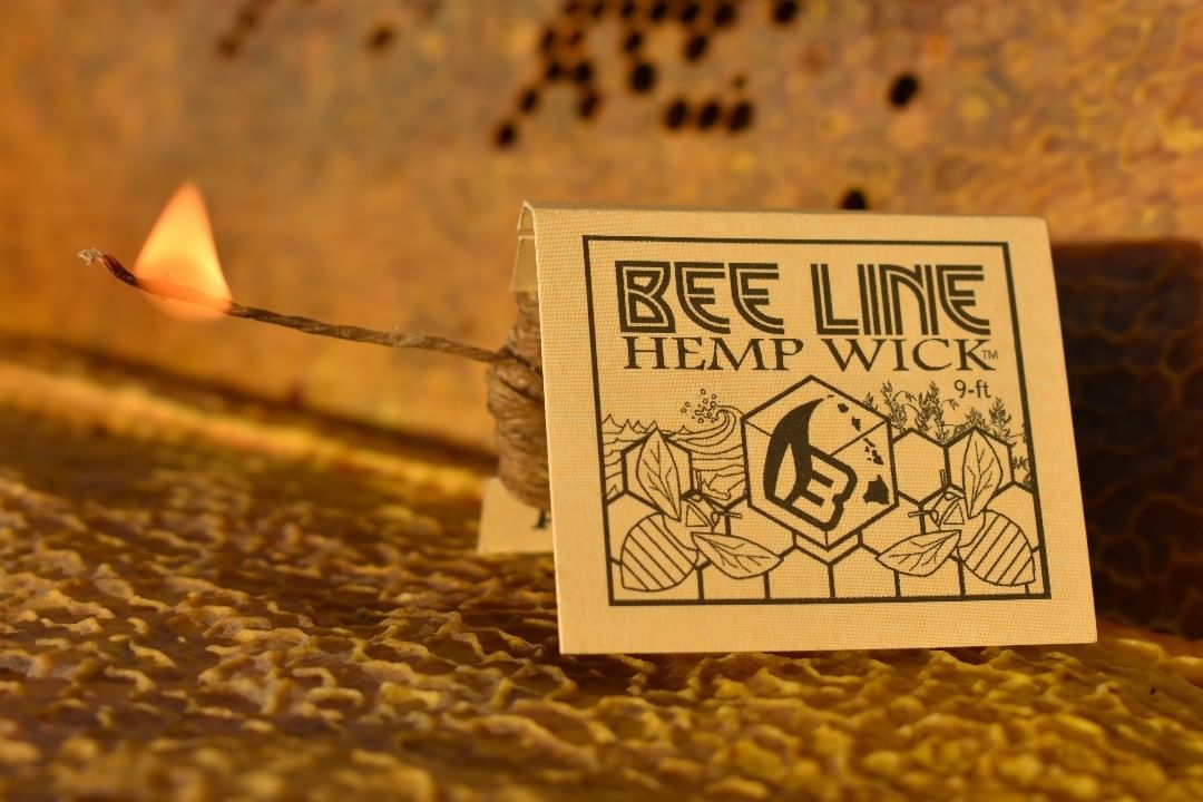 WAXED HEMP WICK -TWINE Organic bees wax Crafts -candle wick holds flame