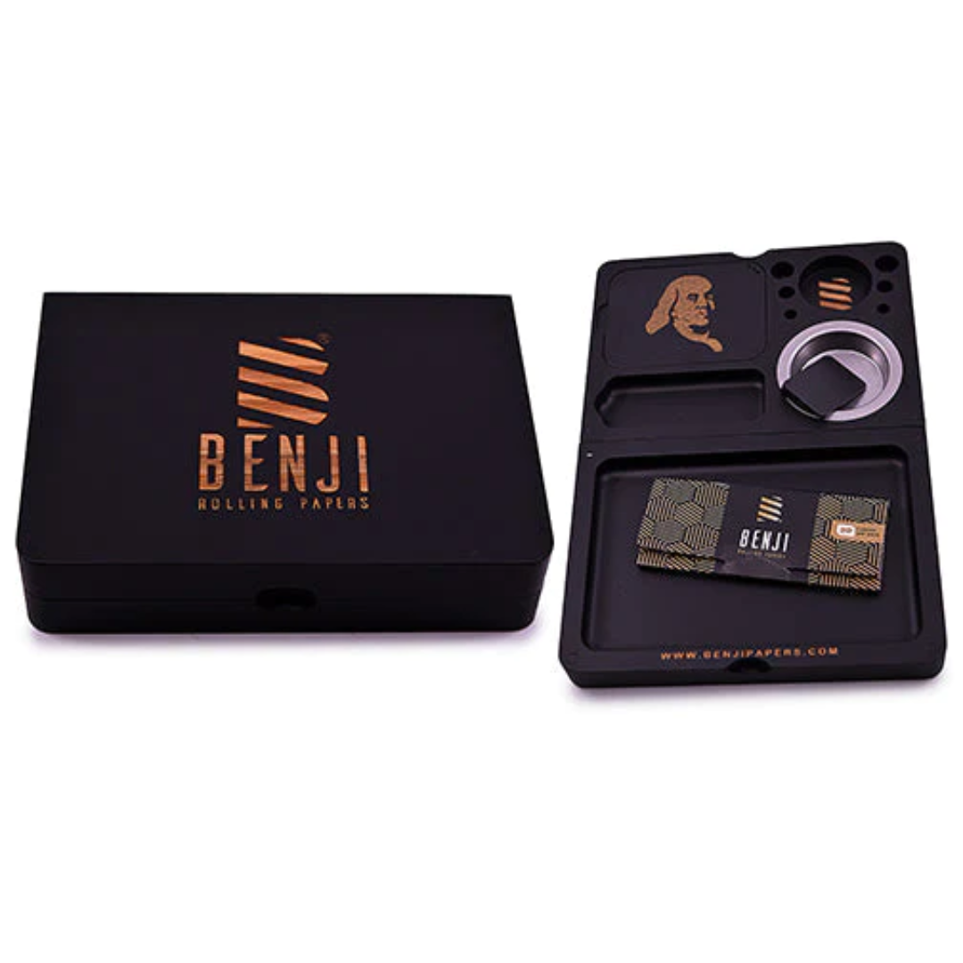 Benji Glass Rolling Tray Kit Art Franklin - BOOM Headshop