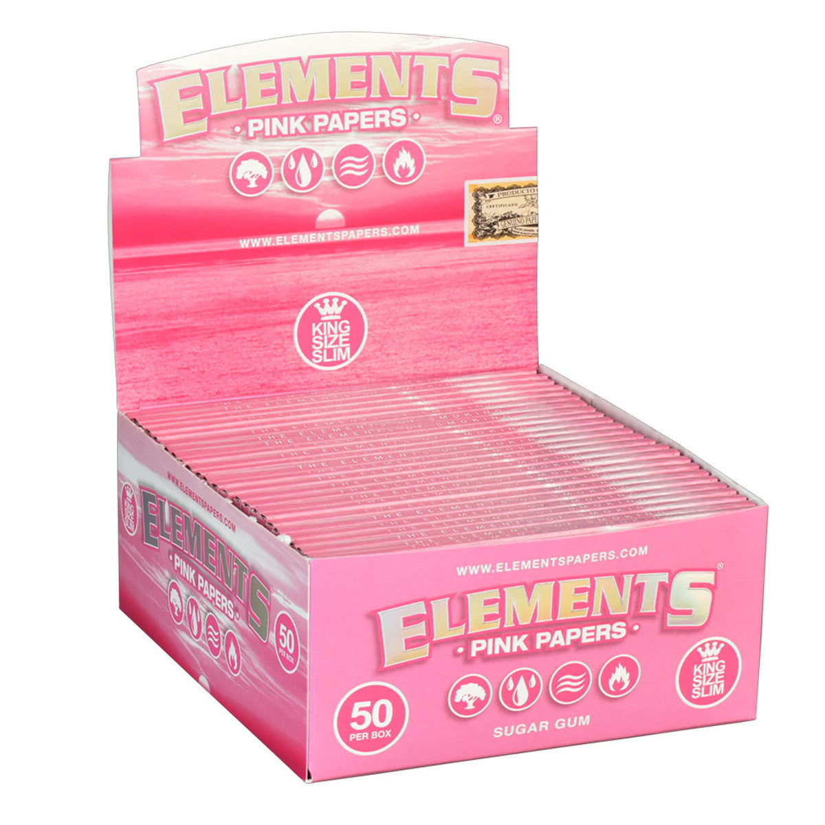 Elements Ultra Thin Rice 1 1/4 Cigarette Rolling Paper, Box Of 25