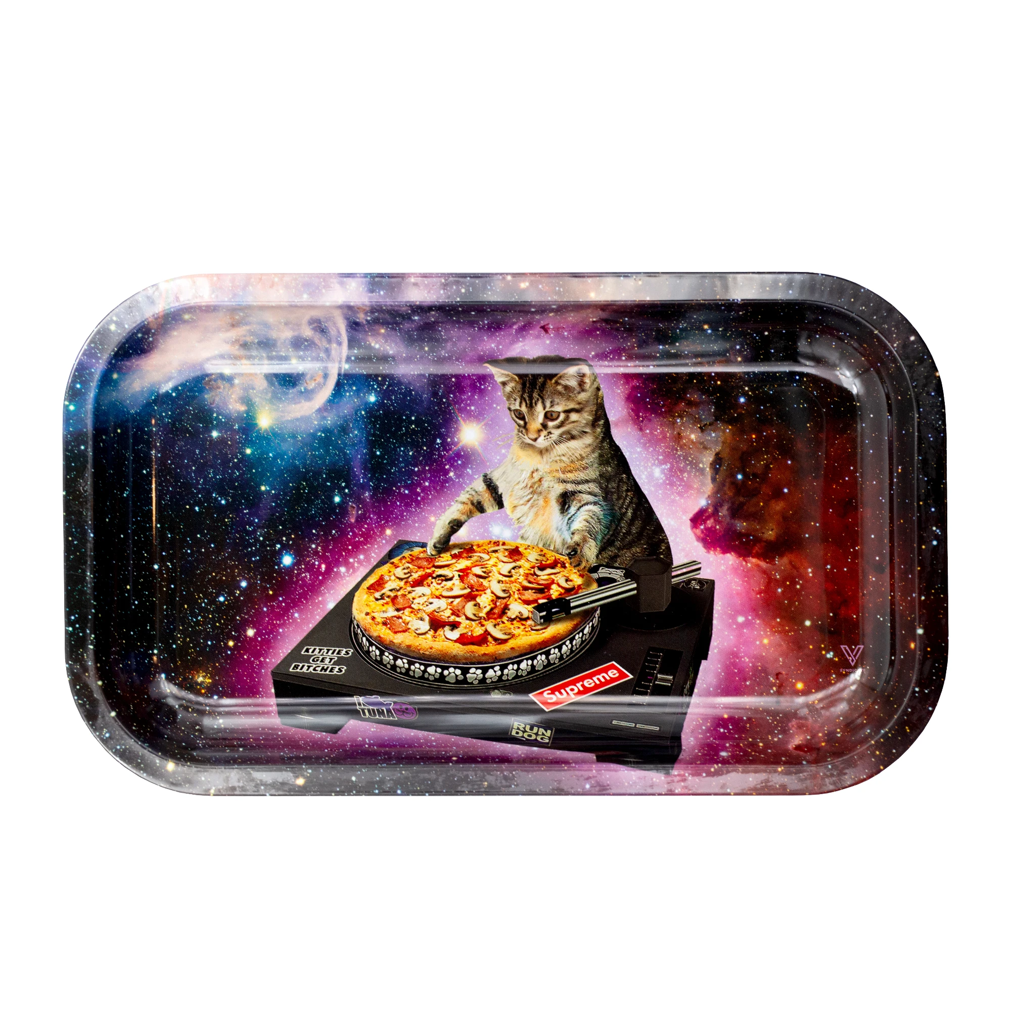 V Syndicate Metal Rolling Tray Medium Hippe Girls And Aliens Smoke Ses