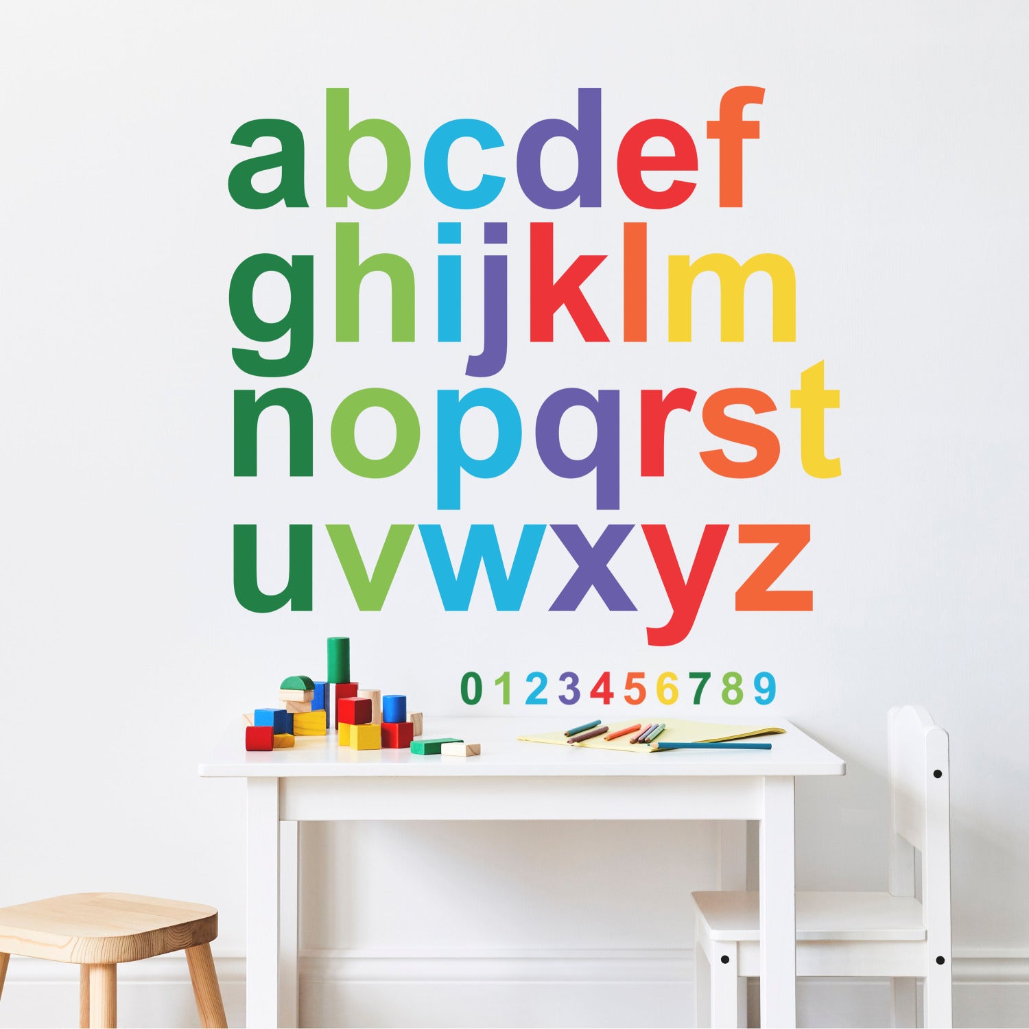 Colorful Lowercase Alphabet Giant Wall Decals