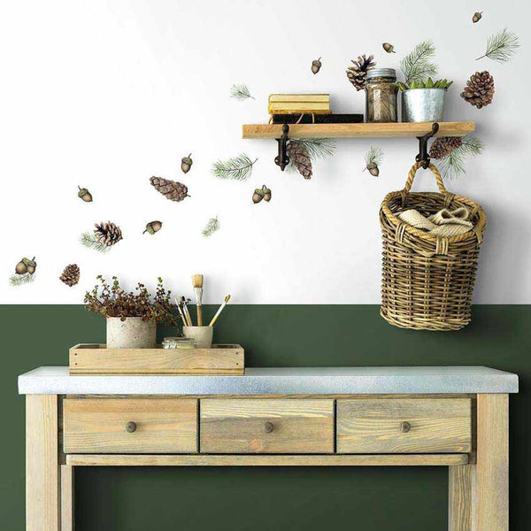 Acorn And Pinecone Wall Decals