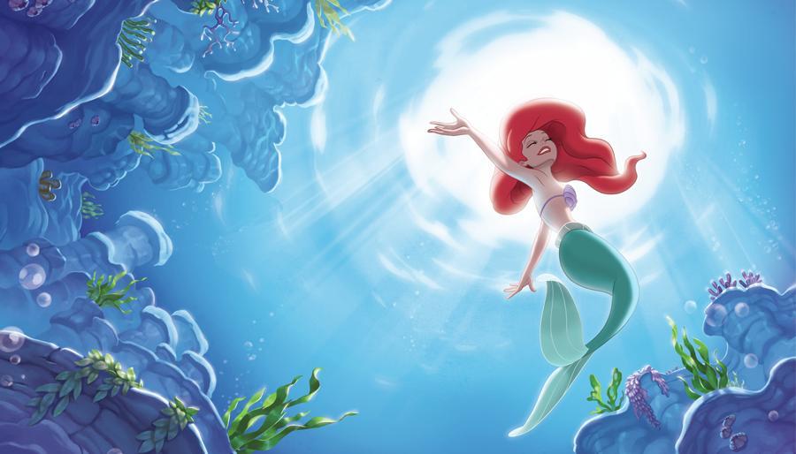 The Little Mermaid "Part of the World" XL Wallpaper Mural 10.5' X 6