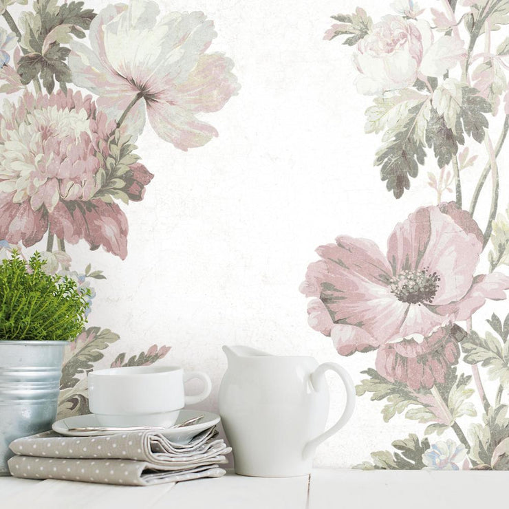 Vintage Floral Stripe Peel and Stick Wallpaper – RoomMates Decor