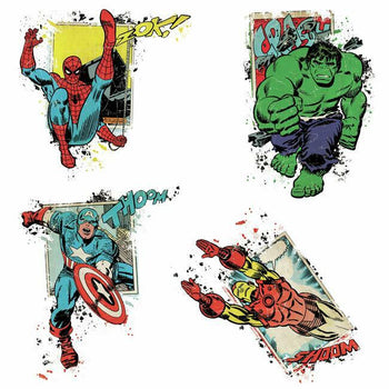 Marvel Superheroes Avengers Wall Decal Spider-man Captain America Iron Man  Hulk