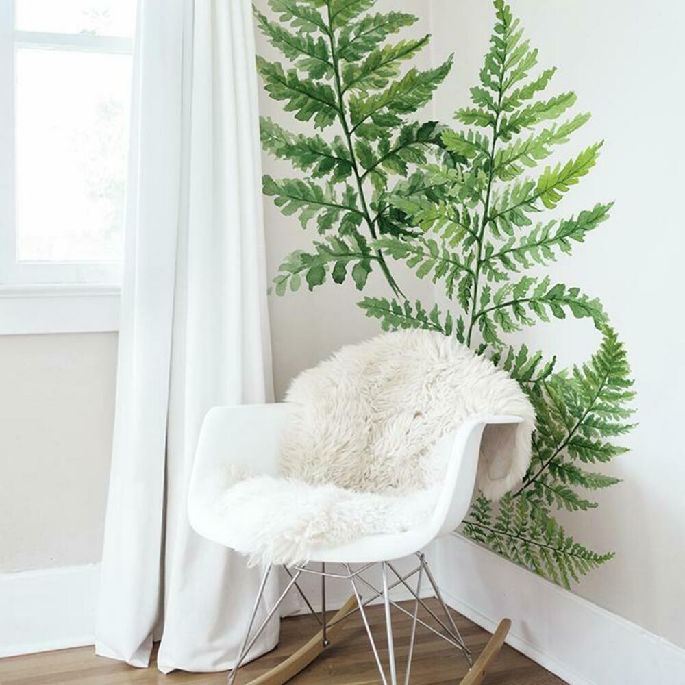 Watercolor Fern Peel And Stick Giant Wall Decals Roommates Decor 