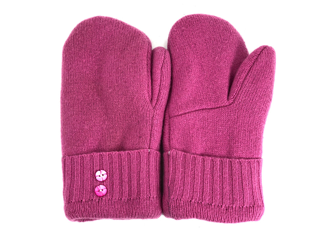 Pink Women's Lambs Wool Mittens 