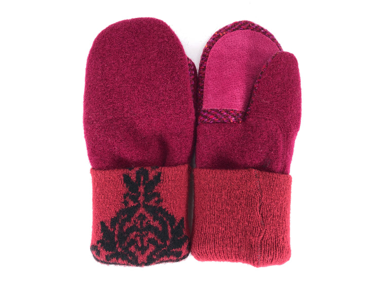 womens red mittens