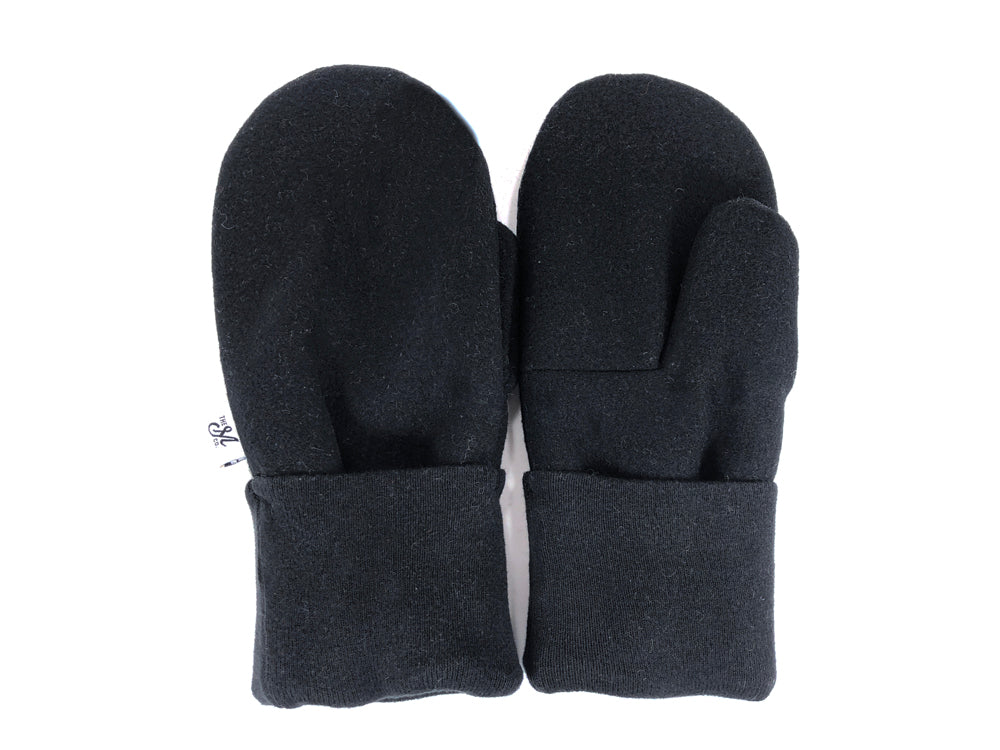 Black Men's Wool Mittens - XL - 3303