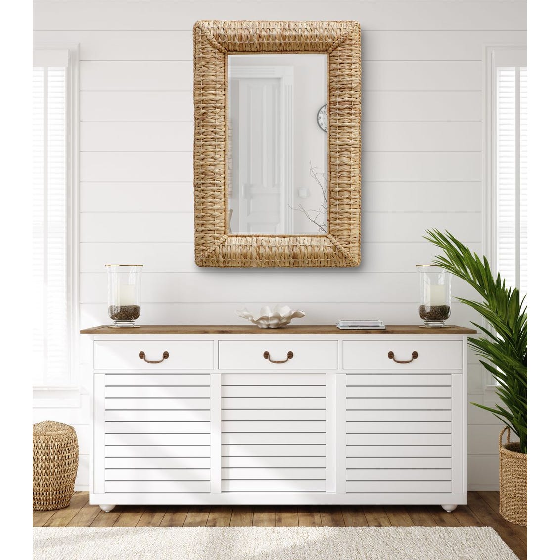 Uttermost Twisted Seagrass Rectangle Mirror