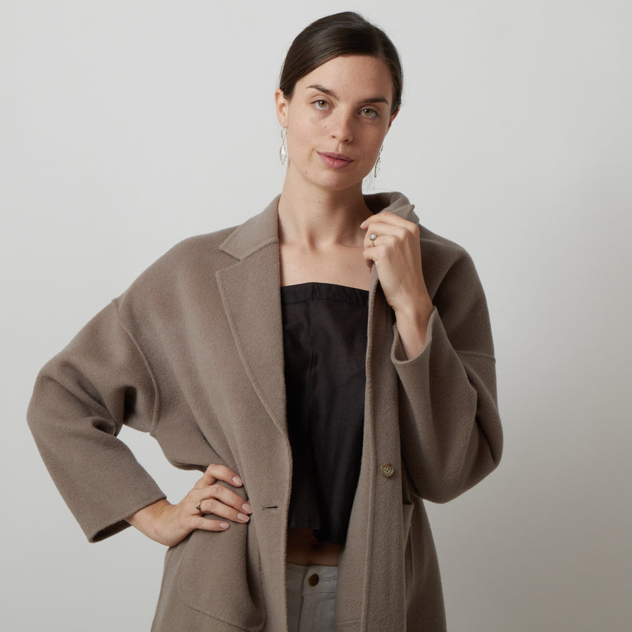 evam eva cotton paper long jacket