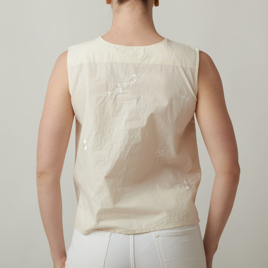 AO Dress Linen Embroidered Tank Top