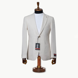 Angelo | Beige 2-Piece Tailored-Fit Linen Suit - DOLCE VESTA