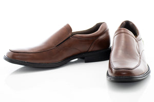 Brown Grain Leather Venetian Dress Loafer - DOLCE VESTA