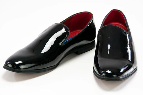 Black Patent Leather Dress Loafers