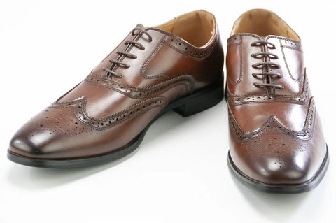 Men's Classic Brown Wingtip Oxfords