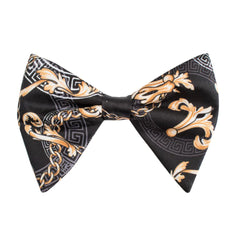 Black And Gold Prom Butterfly Bow-Tie