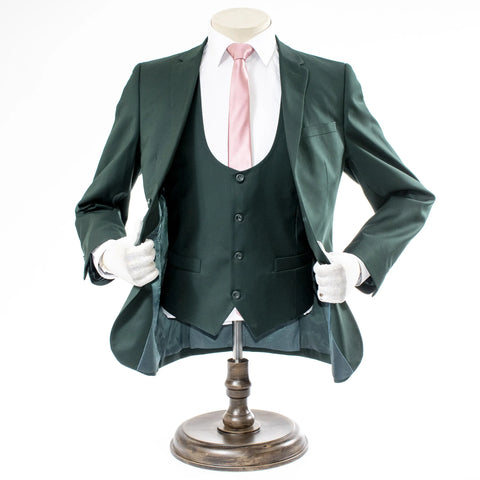 Men's Green 3-Piece Ultra-Slim Suit