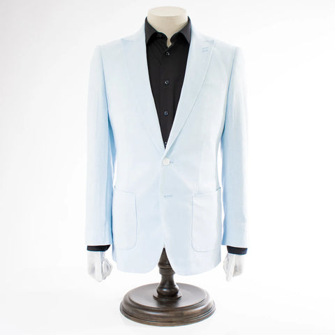 Men's Sky Blue Linen Suit
