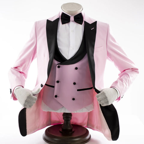 Men's Pink 3-Piece Tuxedo