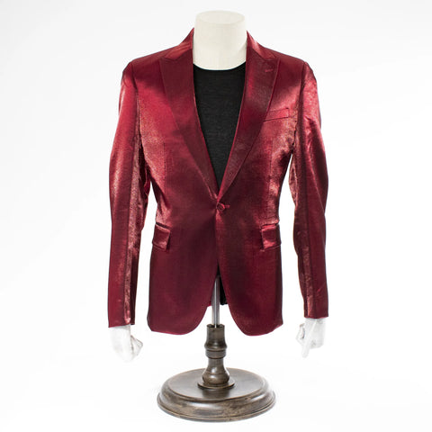 Burgundy Metallic Slim-Fit Suit