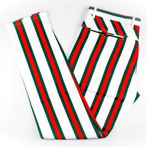 Red And White Striped Dress Pants