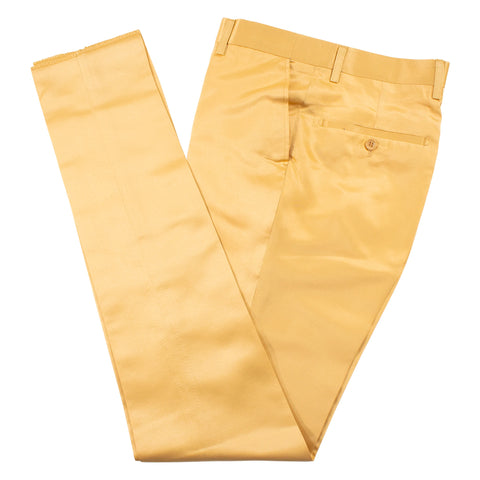 Gold Stretch Fabric Dress Pants