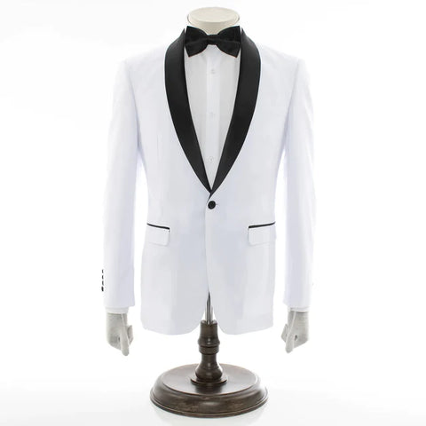 White Slim-Fit Two-Piece Tuxedo