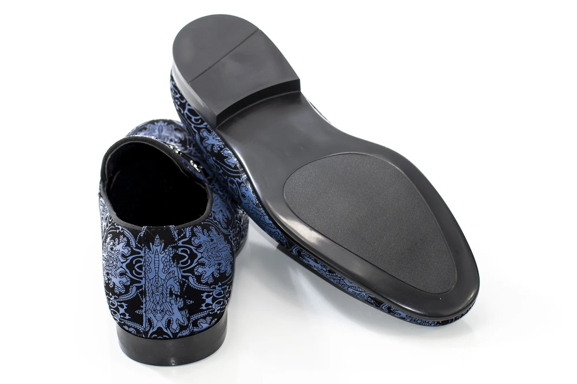 Blue Patterned Designer Bit Loafer