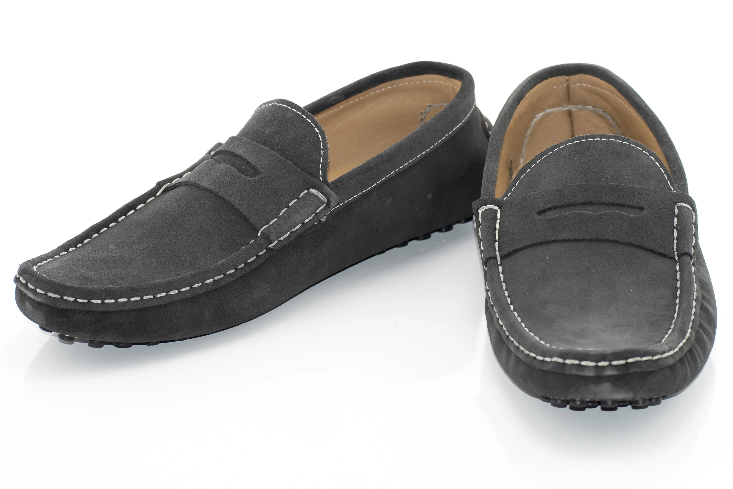 Anthracite Suede Penny Loafer Driver