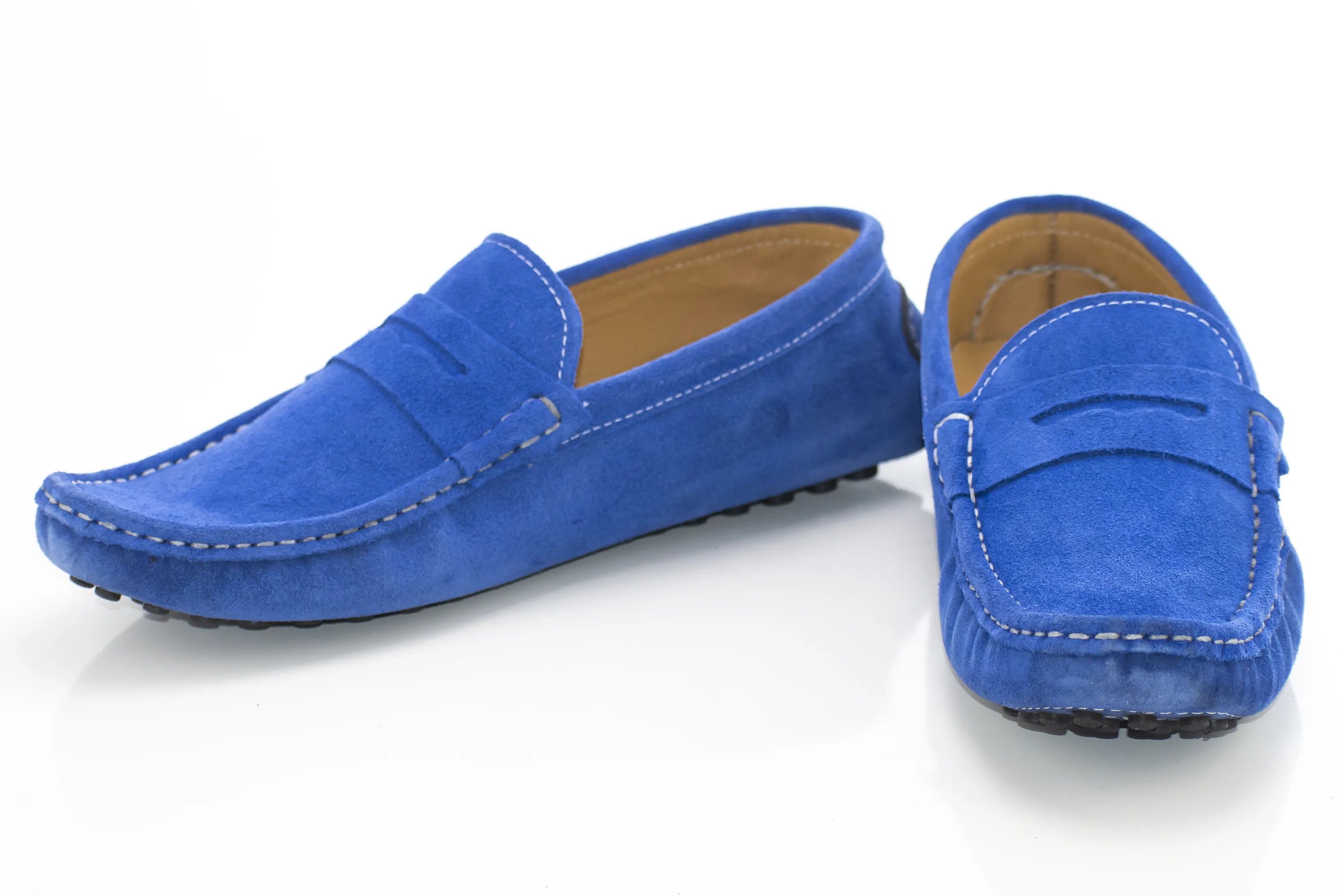 Royal Blue Suede Penny Loafer Driver