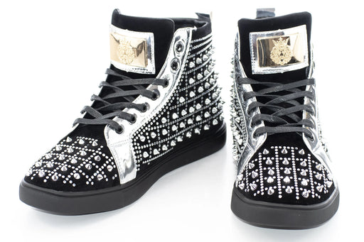 Royal Glitter Spiked High-Tops