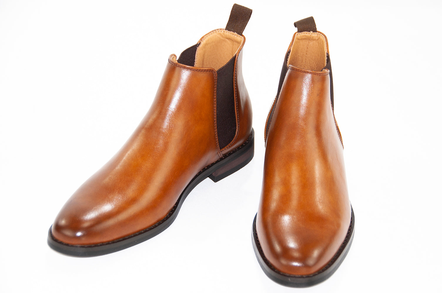 Cognac Leather Chelsea Boot