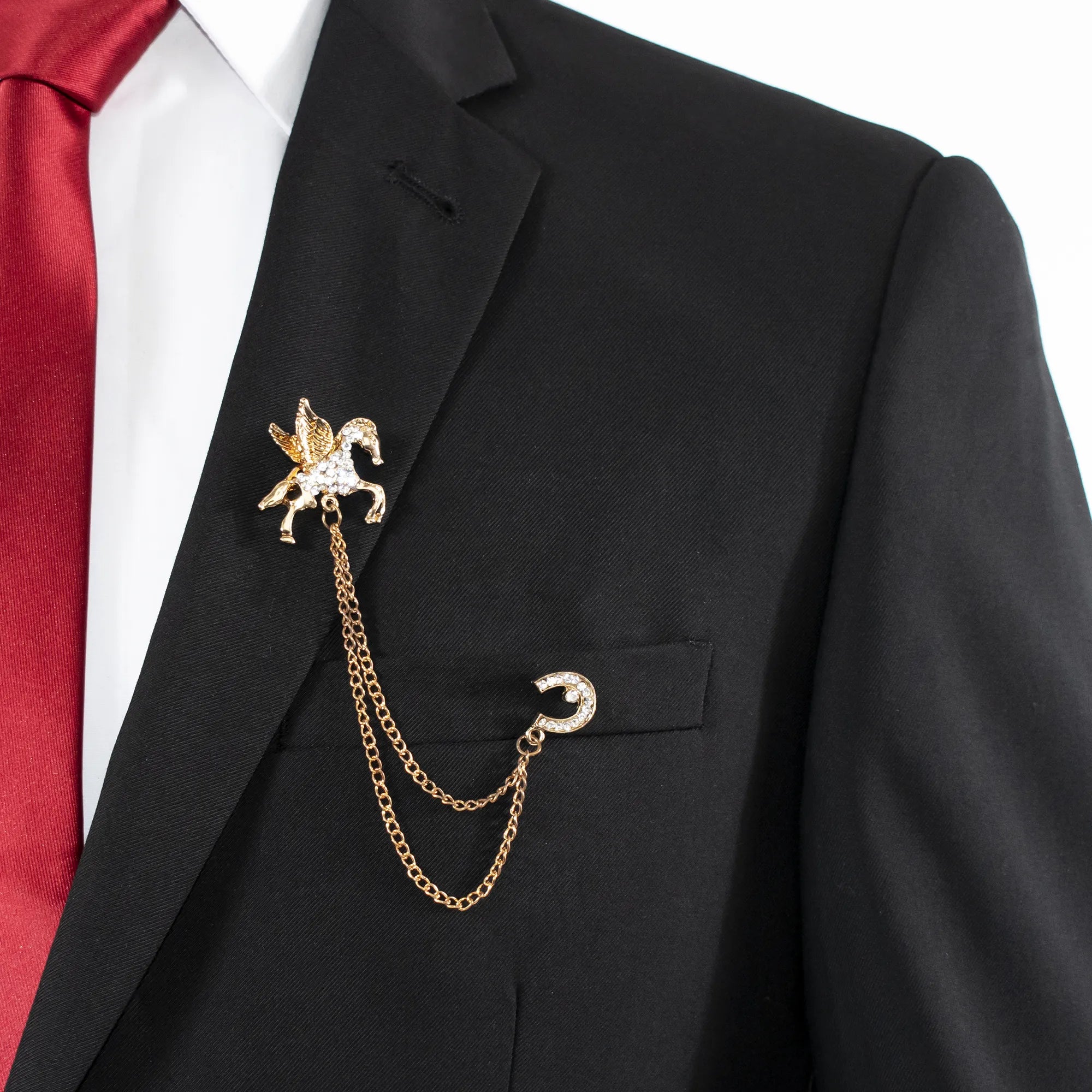 Gold Pegasus Lapel Pin