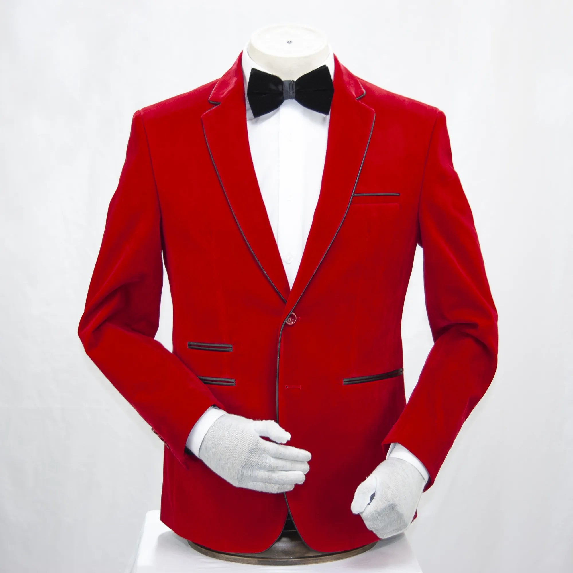 Red Velvet Slim-Fit Dinner Jacket