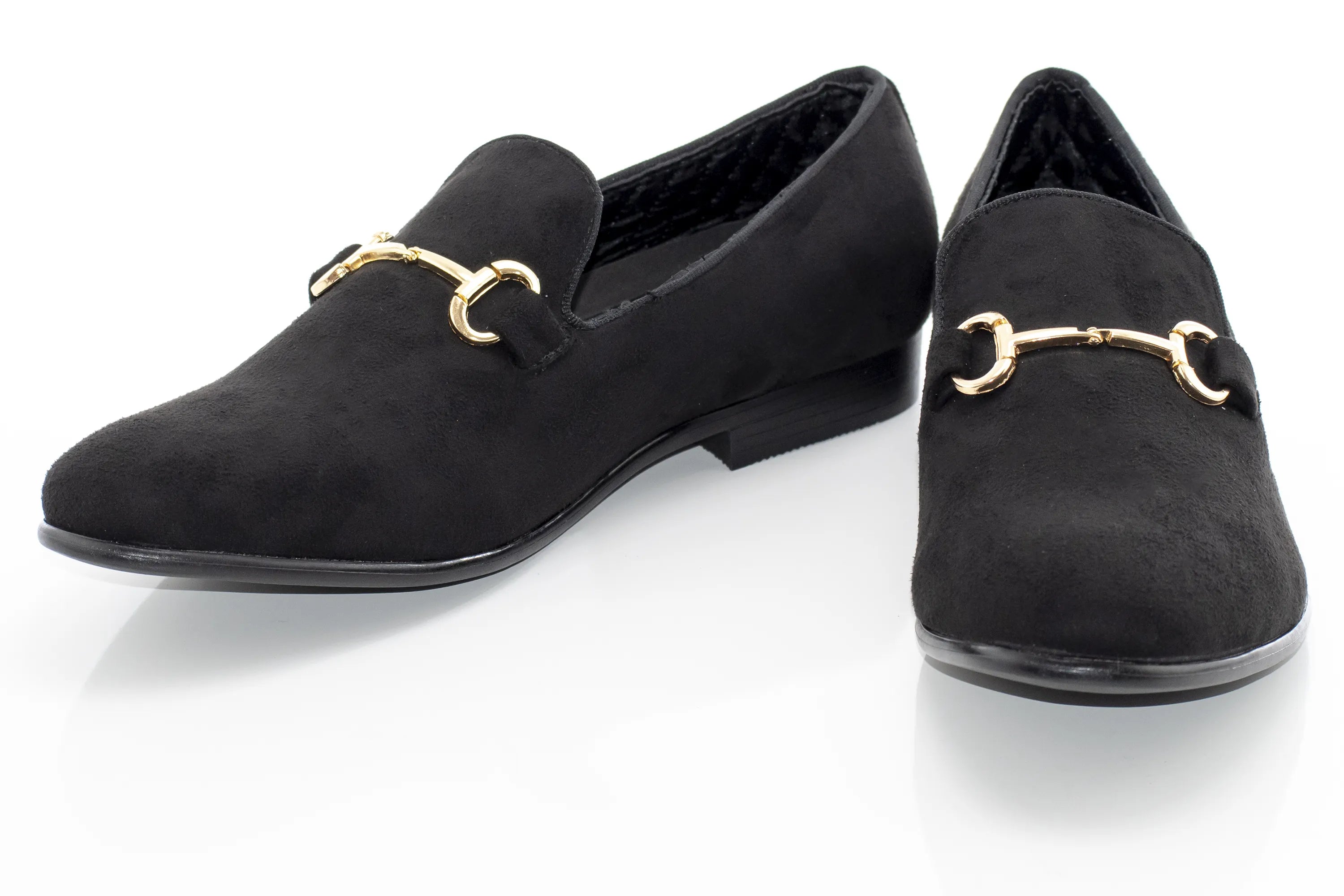 Black Suede Horsebit Smoking Loafer