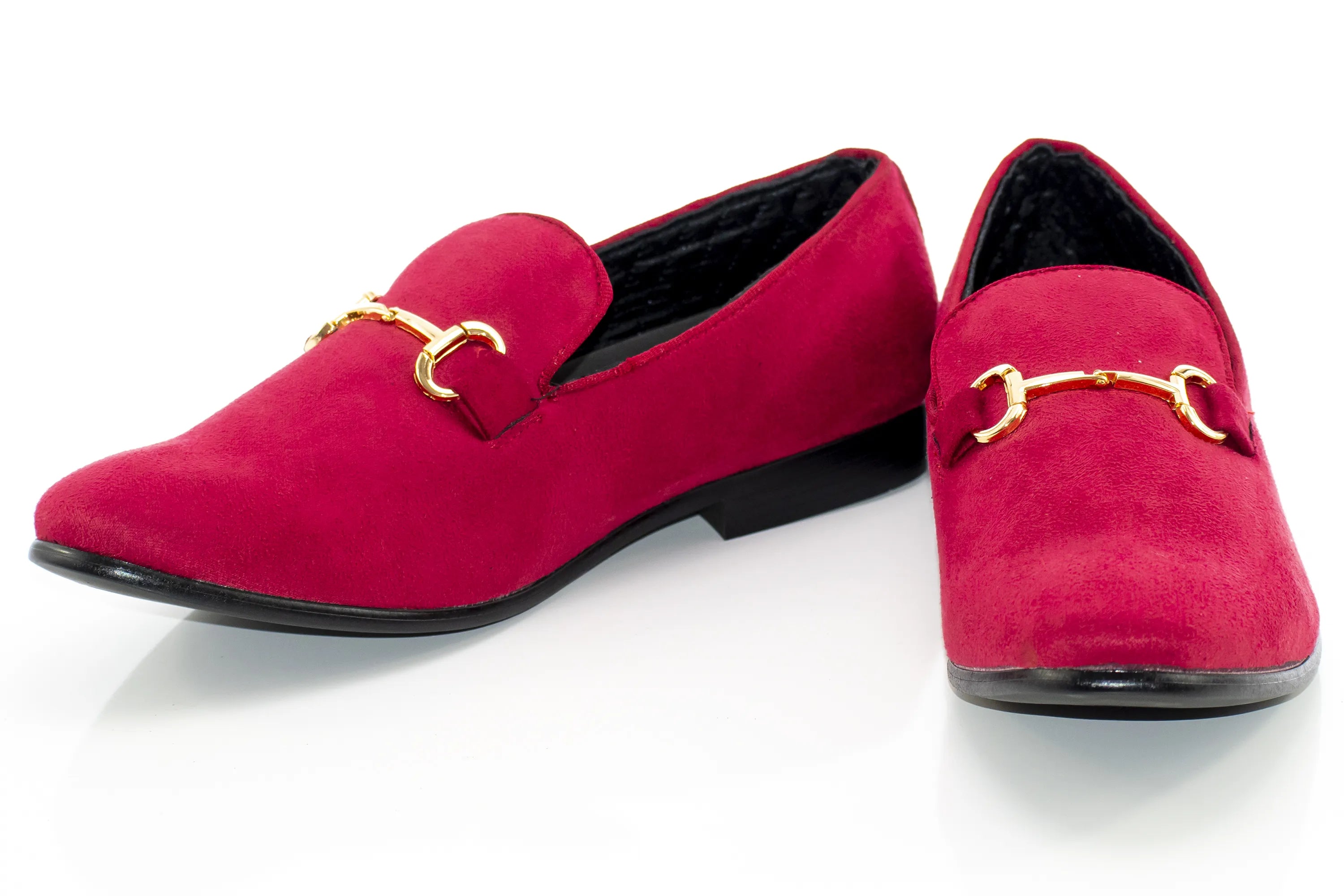 Burgundy Suede Horsebit Smoking Loafer