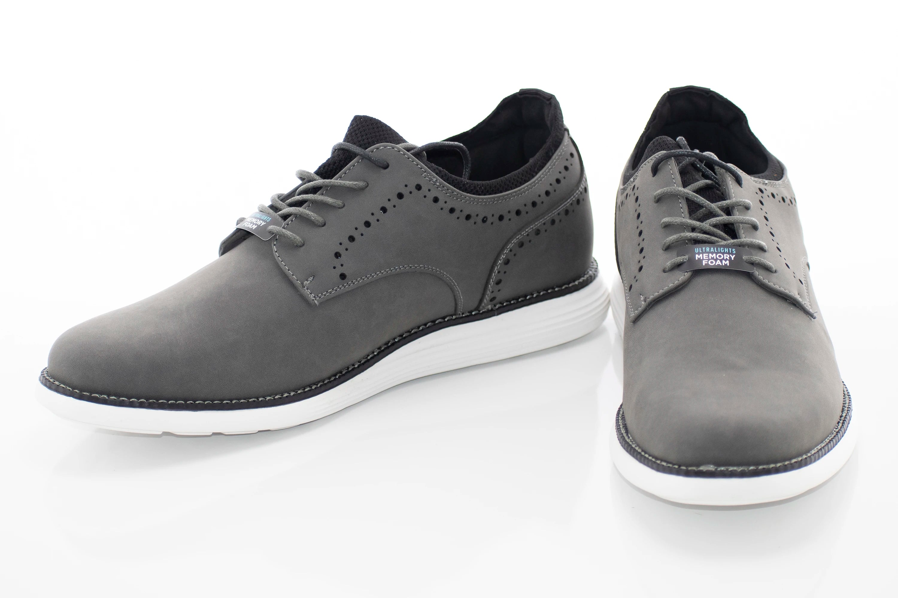 Gray Open Lace Brogued Dress Sneaker