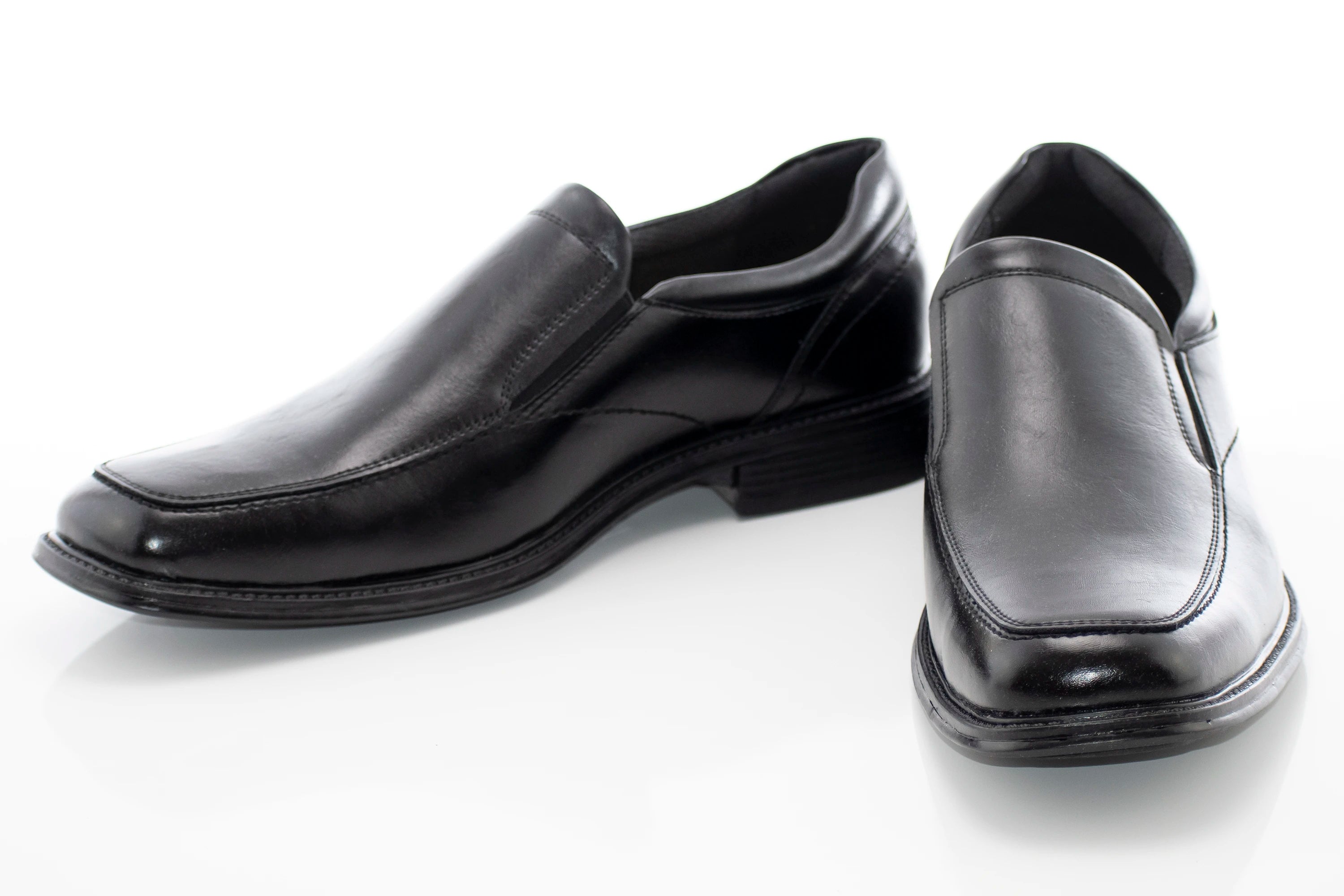 Black Grain Leather Venetian Dress Loafer