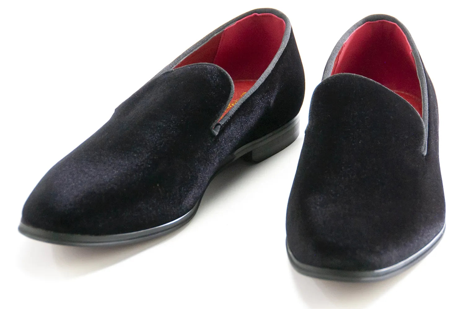 Black Velvet Slip-On Smoking Loafer