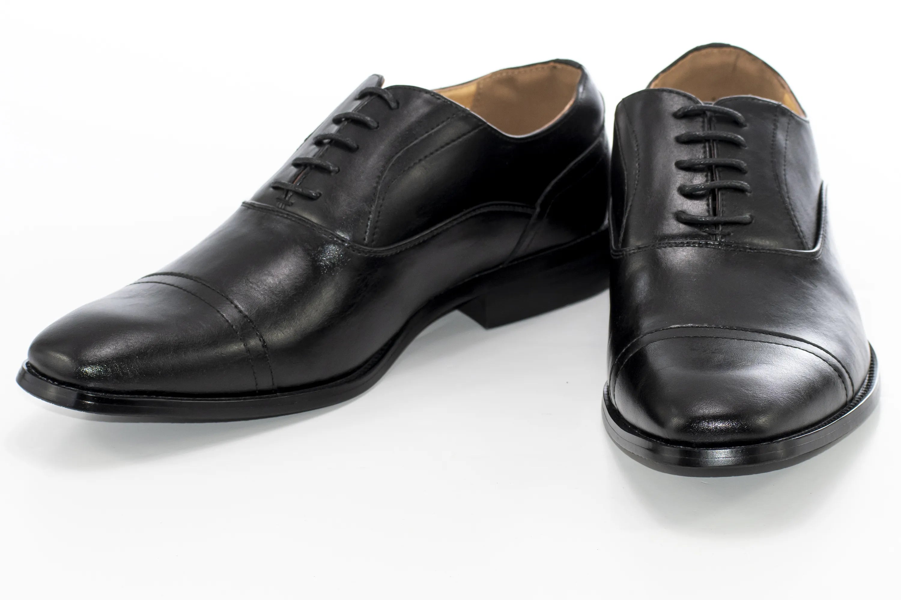 Black Classic Cap-Toe Oxford