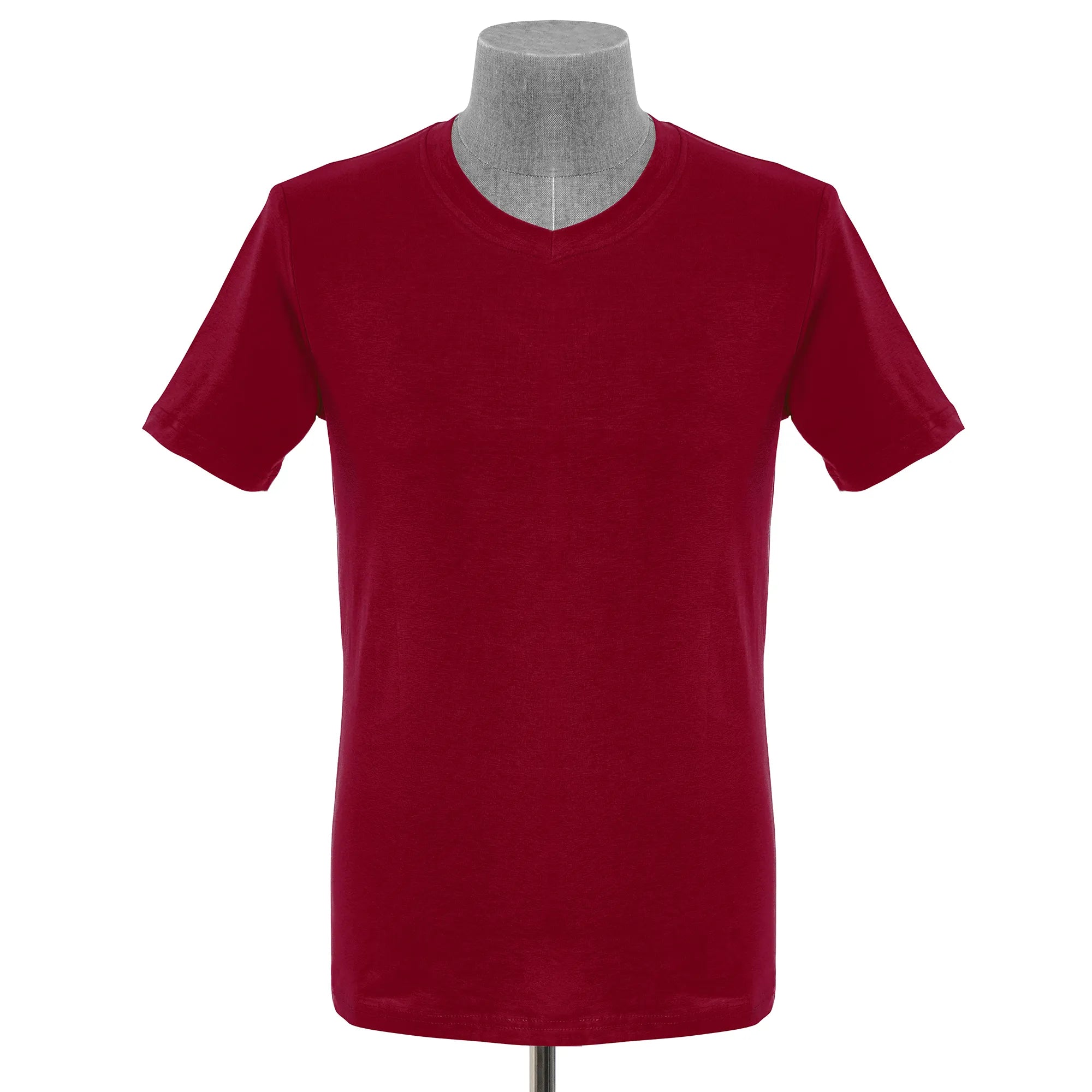 Burgundy V-Neck Shirt