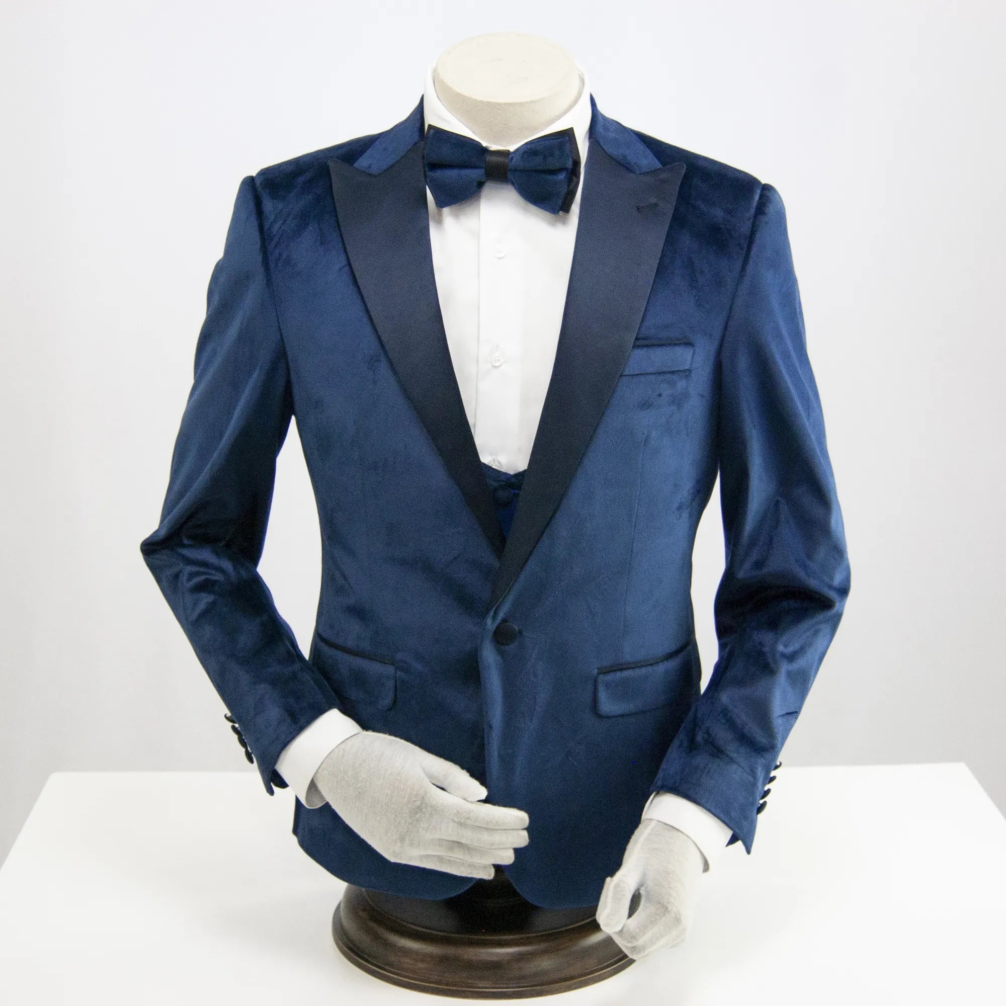 Navy Formal Velvet 3-Piece Slim-Fit Tuxedo