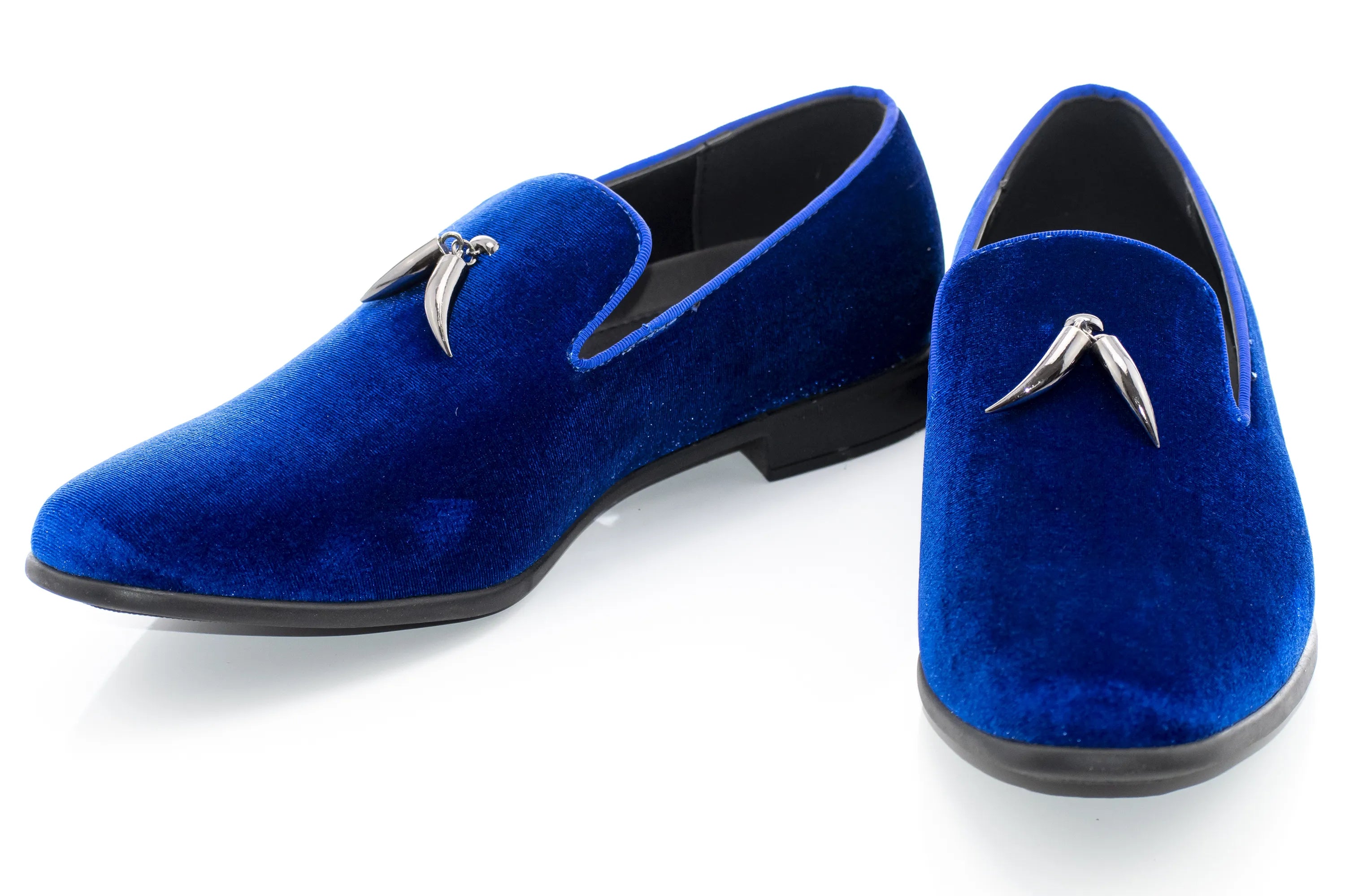 Royal Velvet Smoking Loafer with Gunmetal Horn Tassels