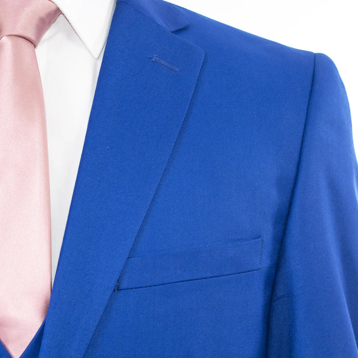 Royal Blue 3-Piece Tailored Fit Suit — dolce vita MEN