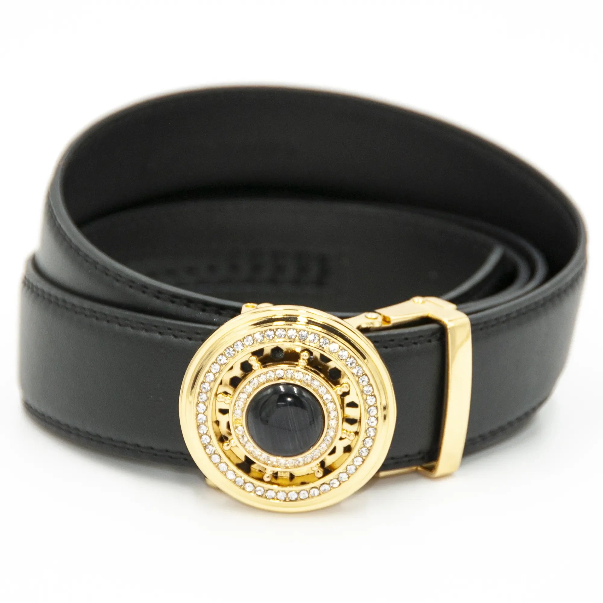 Gold Onyx Spinner Belt Buckle