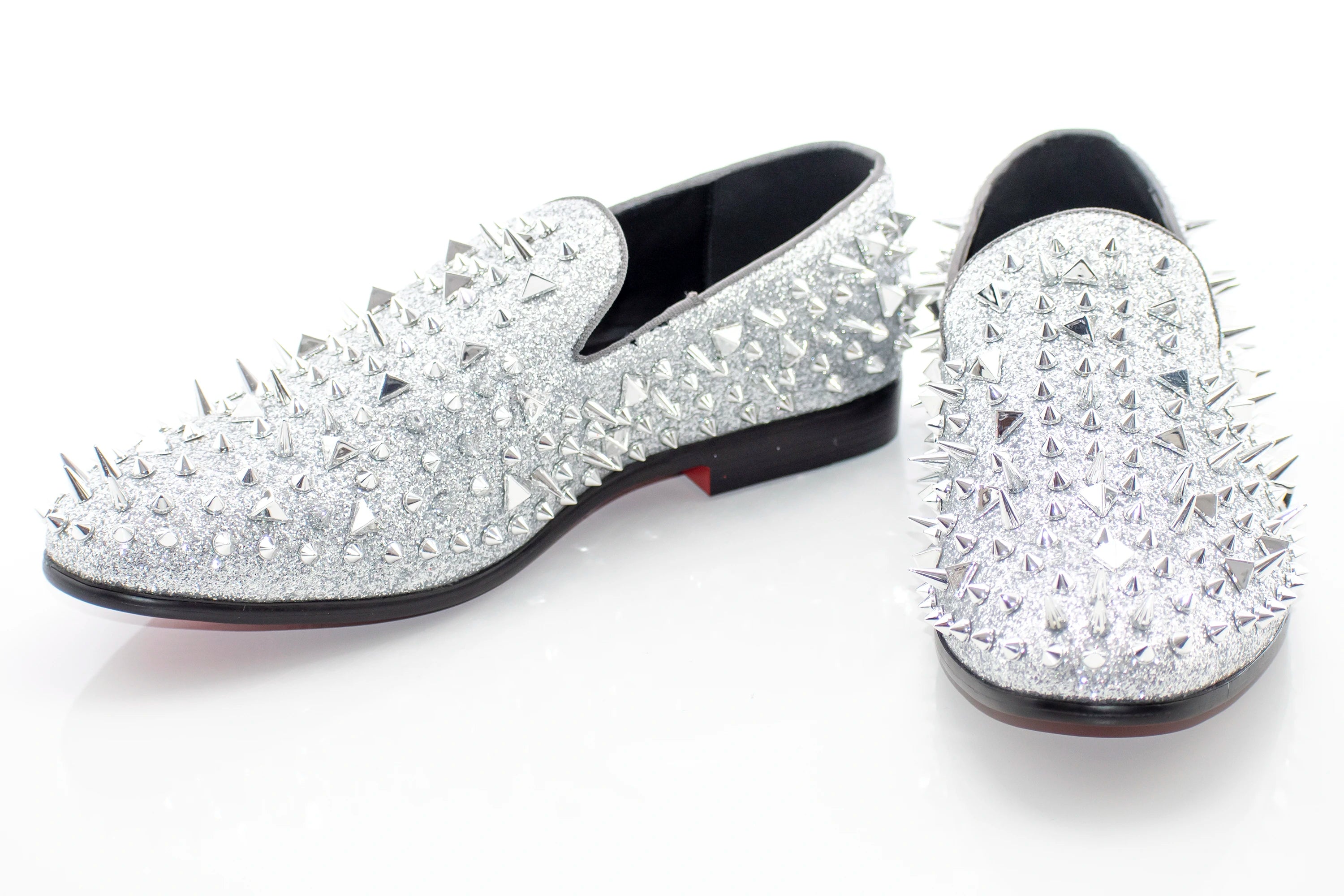 Silver Spiked Fashion Loafer