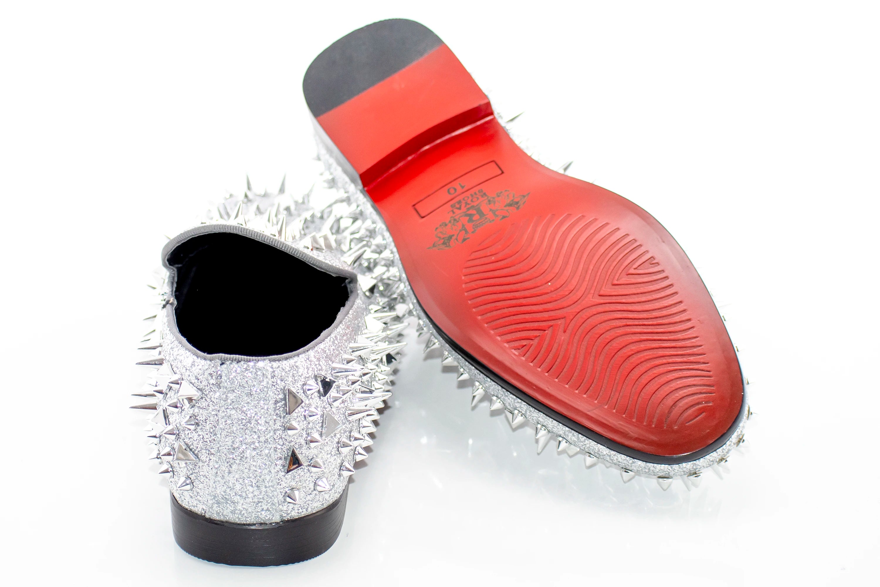 Silver Spiked Fashion Loafer