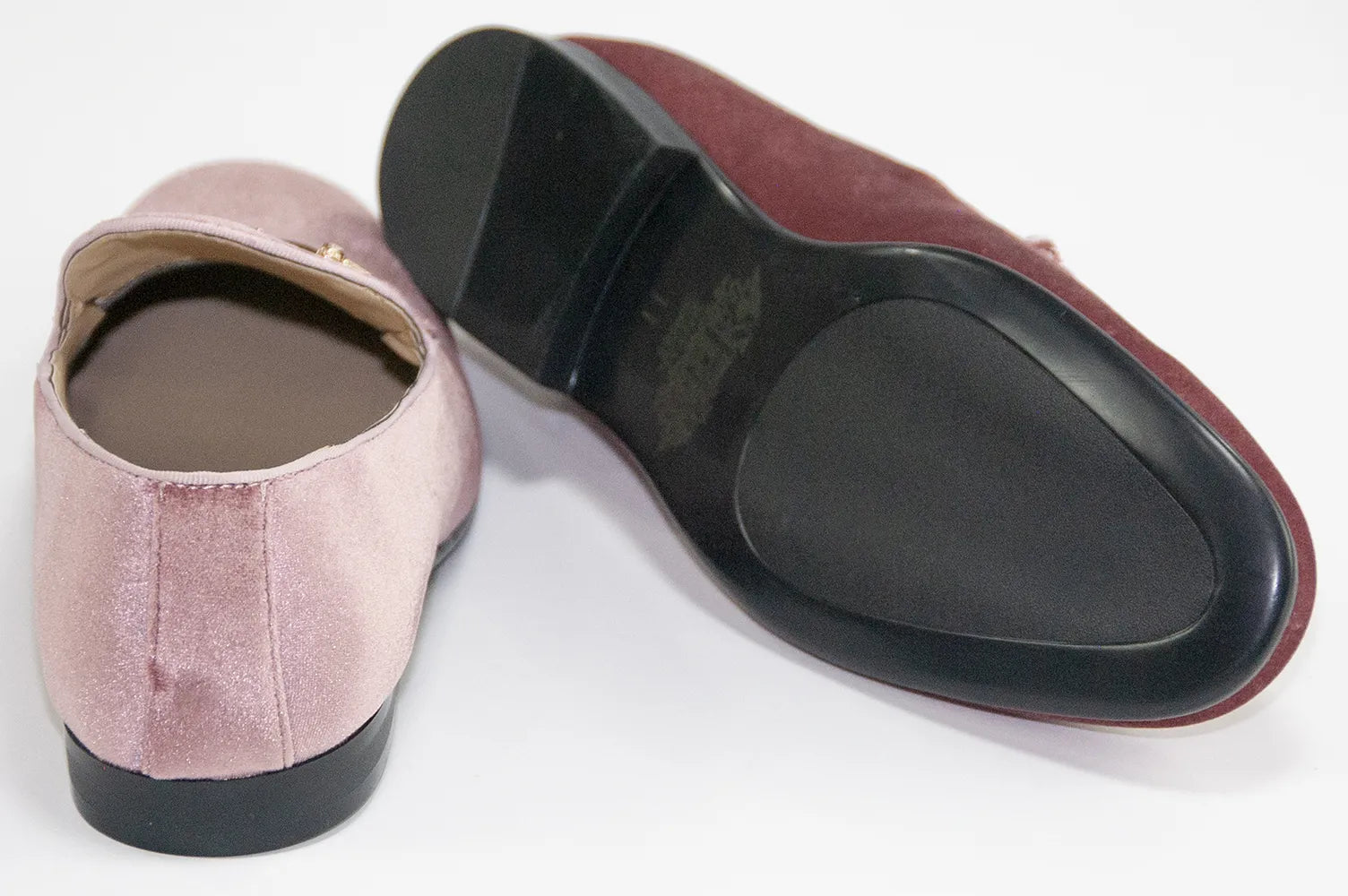 Dusty Rose Velvet Horsebit Smoking Loafer