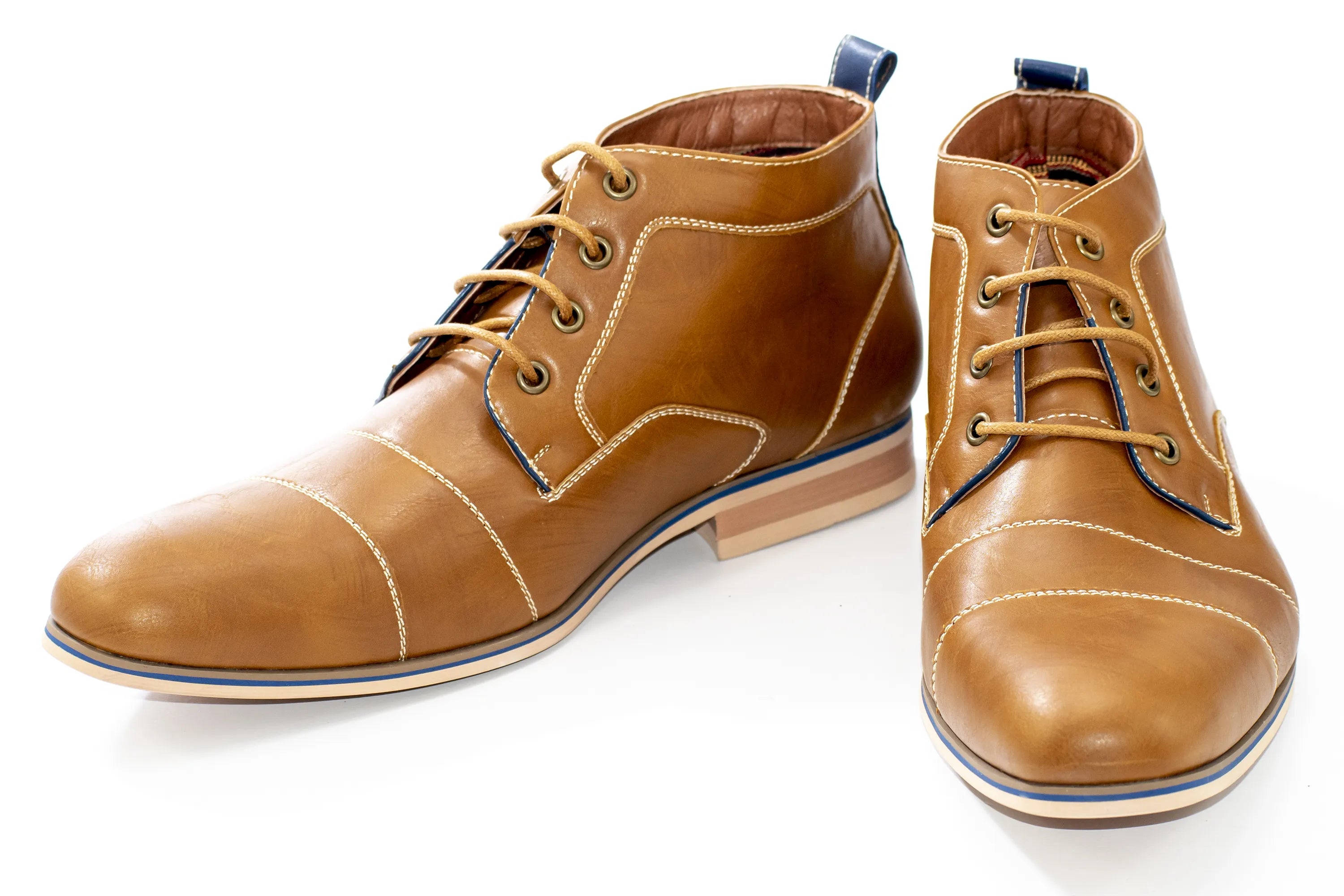 Brown Leather Lace-Up Chukka Boot